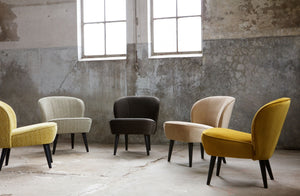 Woood Sara fauteuil fluweel Warm Groen