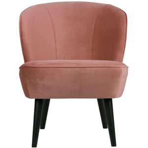 Woood Sara fauteuil fluweel Oud roze