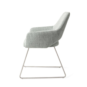 Jesper Home Yanai eetkamerstoel slide steel Soft Sage