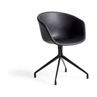 HAY About a Chair AAC 21 eetkamerstoel black swivel gestoffeerd zwart
