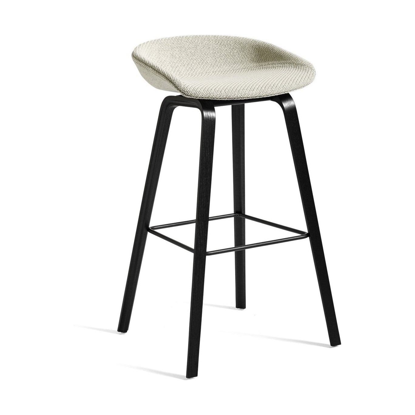 HAY About a Stool AAS 33 barkruk H75 gelakt eiken gestoffeerd Coda 100
