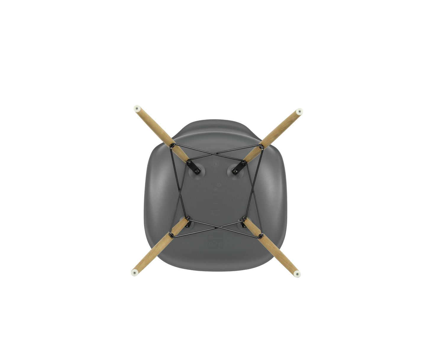 Vitra Eames DSW eetkamerstoel Granite Grey essen