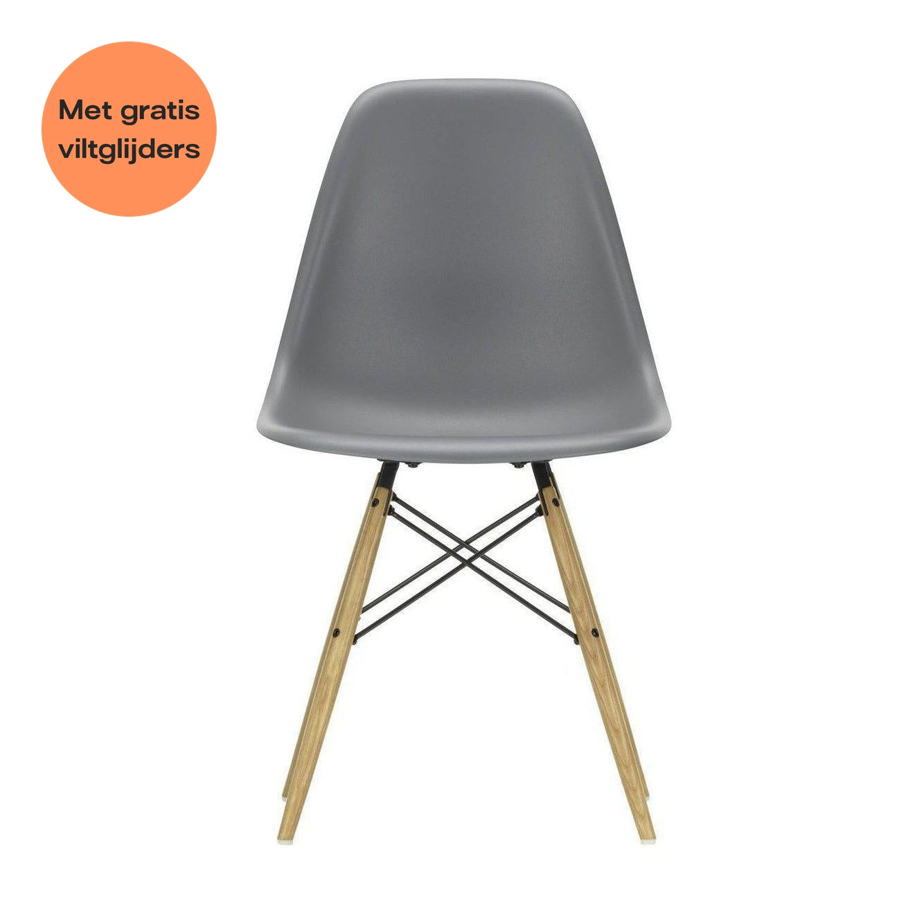 Vitra Eames DSW eetkamerstoel Granite Grey essen