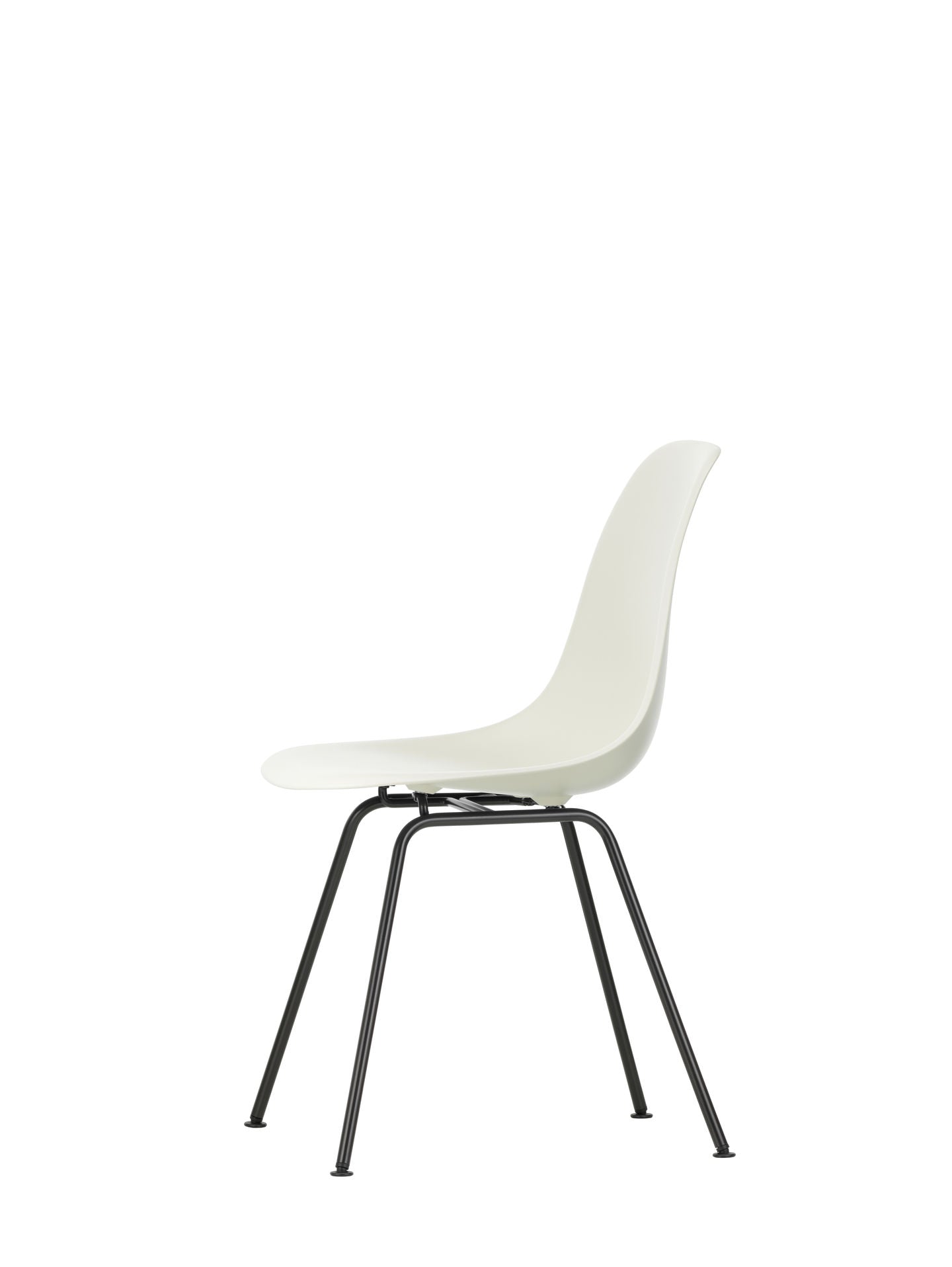 Vitra Eames DSX eetkamerstoel Pebble zwart gepoedercoat
