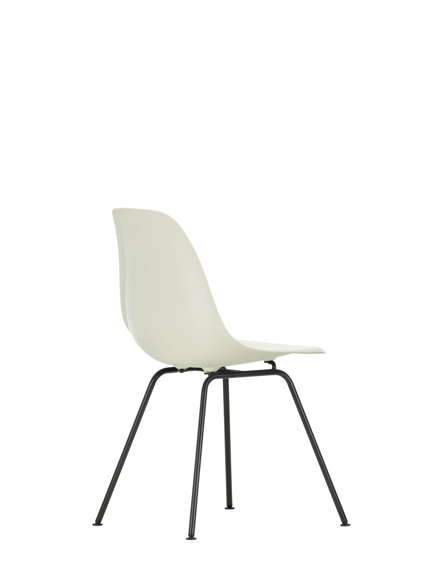 Vitra Eames DSX eetkamerstoel Pebble zwart gepoedercoat