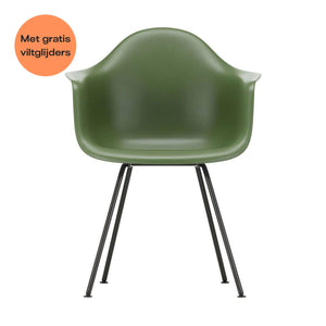 Vitra Eames DAX eetkamerstoel met arm Forest zwart gepoedercoat