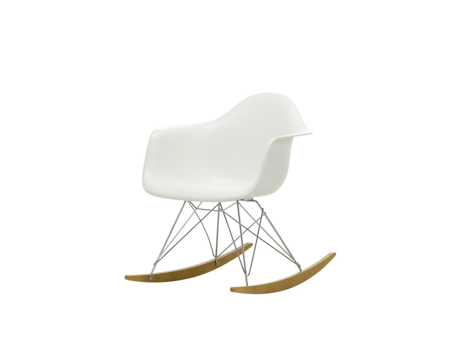 Overeenkomstig met juni Einde Vitra Eames RAR schommelstoel esdoorn chroom wit – HelloChair