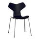 Fritz Hansen Grand Prix eetkamerstoel chrome ash coloured Midnight Blue