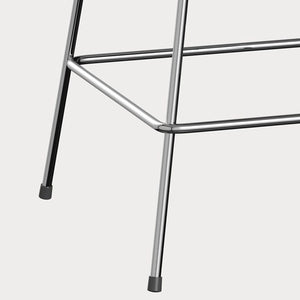 Fritz Hansen Series 7 Vlinderstoel barkruk H64 chrome clear lacquered elm