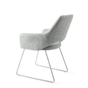 Jesper Home Yanai eetkamerstoel slide steel Soft Sage