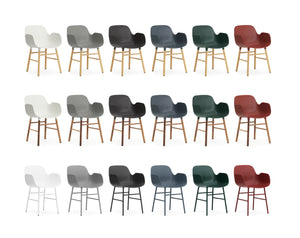 Normann Copenhagen Form armstoel White vierpoot zwart eikenhout