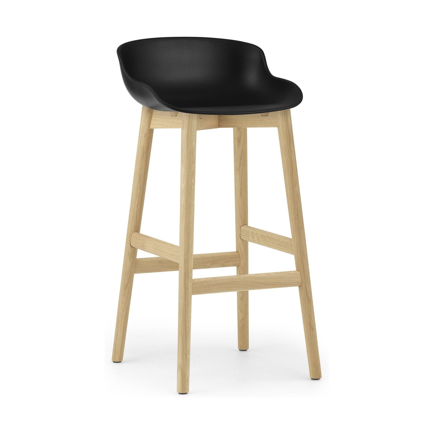 Normann Copenhagen Hyg barkruk H75 Black eiken