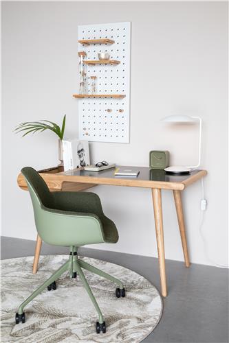 Zuiver Albert Kuip bureaustoel met arm gestoffeerd groen - Zuiver Albert Kuip bureaustoel met arm gestoffeerd groen