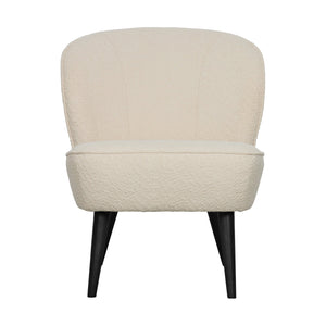 Woood Sara fauteuil bouclé creme