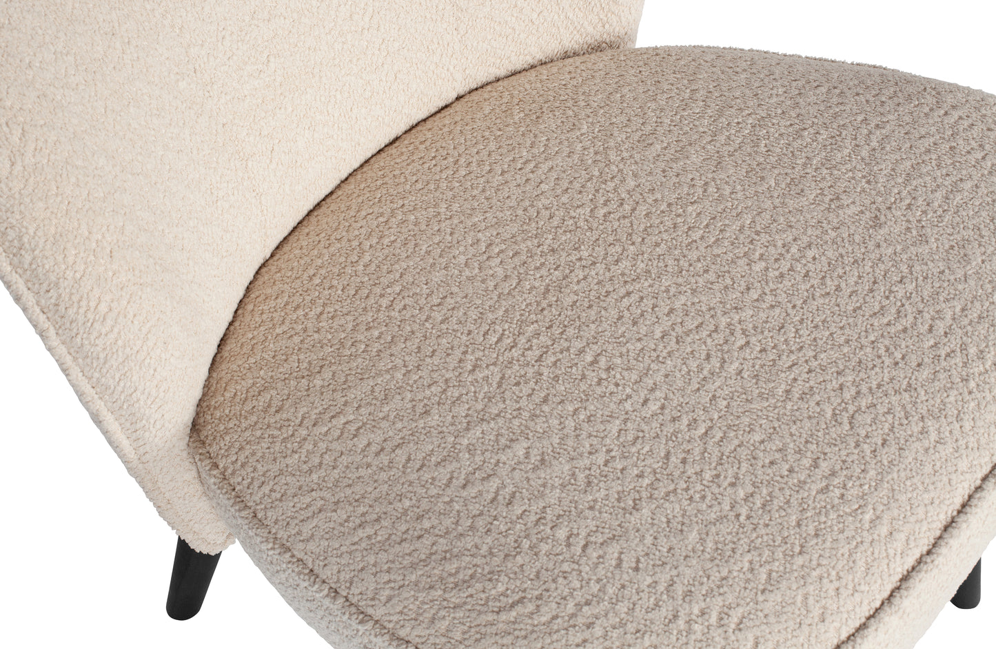 Woood Sara fauteuil bouclé creme