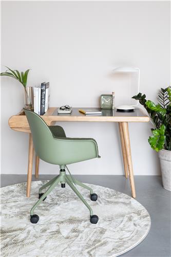 Zuiver Albert Kuip bureaustoel met arm gestoffeerd groen - Zuiver Albert Kuip bureaustoel met arm gestoffeerd groen