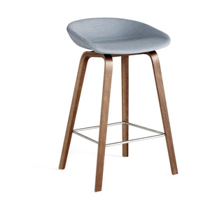 HAY About a Stool AAS 33 barkruk H65 walnoot gestoffeerd Atlas 711