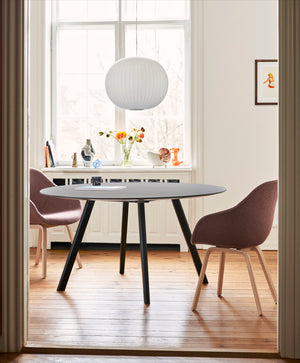 HAY About a Chair AAC 123 walnoot gestoffeerd Atlas 911 beige