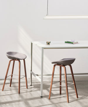 HAY About a Stool AAS 33 barkruk H75 gelakt eiken gestoffeerd Coda 100