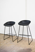 HAY About a Stool AAS 38 Barkruk H65 RVS white