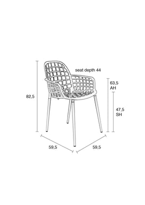 Zuiver Albert Kuip tuinstoel black