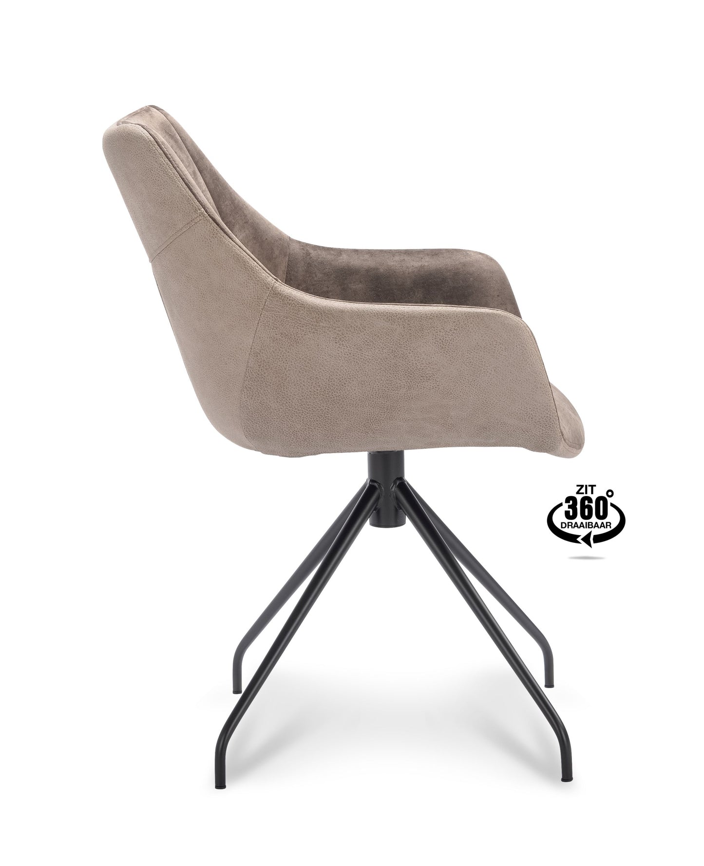 Comodo Carbina armstoel natural/taupe draaibaar