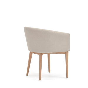 Kave Home Harlan eetkamerstoel Chenille Beige