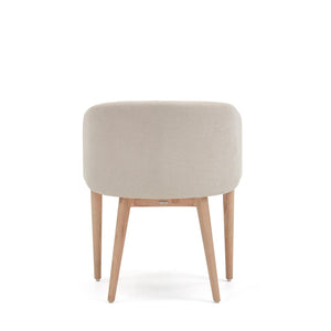 Kave Home Harlan eetkamerstoel Chenille Beige