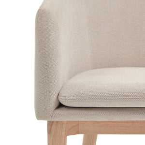 Kave Home Harlan eetkamerstoel Chenille Beige