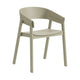 Muuto Cover eetkamerstoel met armleuning dark beige