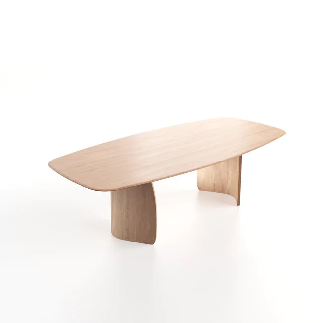 Mobitec Dolmen T0400 eettafel Deens ovaal 300x120 cm mat gelakt eiken