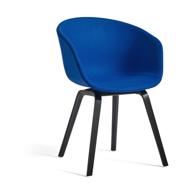 HAY About a Chair AAC 23 eetkamerstoel zwart eikenhout - blauw - HAY About a Chair AAC 23 eetkamerstoel zwart eikenhout - blauw
