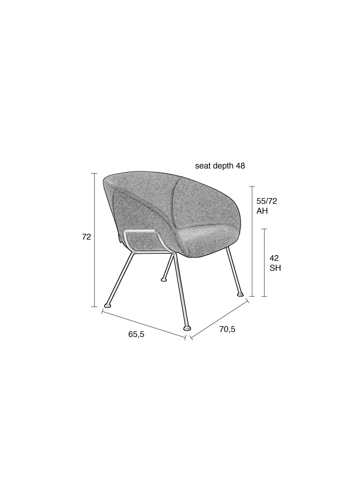 Zuiver Feston fauteuil brown