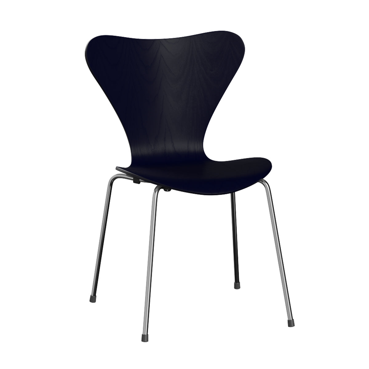 Fritz Hansen Series 7 Vlinderstoel Chrome Ash Coloured Midnight Blue Fritz Hansen Series 7 Vlinderstoel Chrome Ash Coloured Midnight Blue