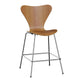 Fritz Hansen Series 7 Vlinderstoel barkruk H64 chrome clear lacquered elm