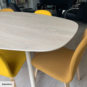 HelloTable Novum 30 eettafel Semi Ovaal 200x100 cm eiken white