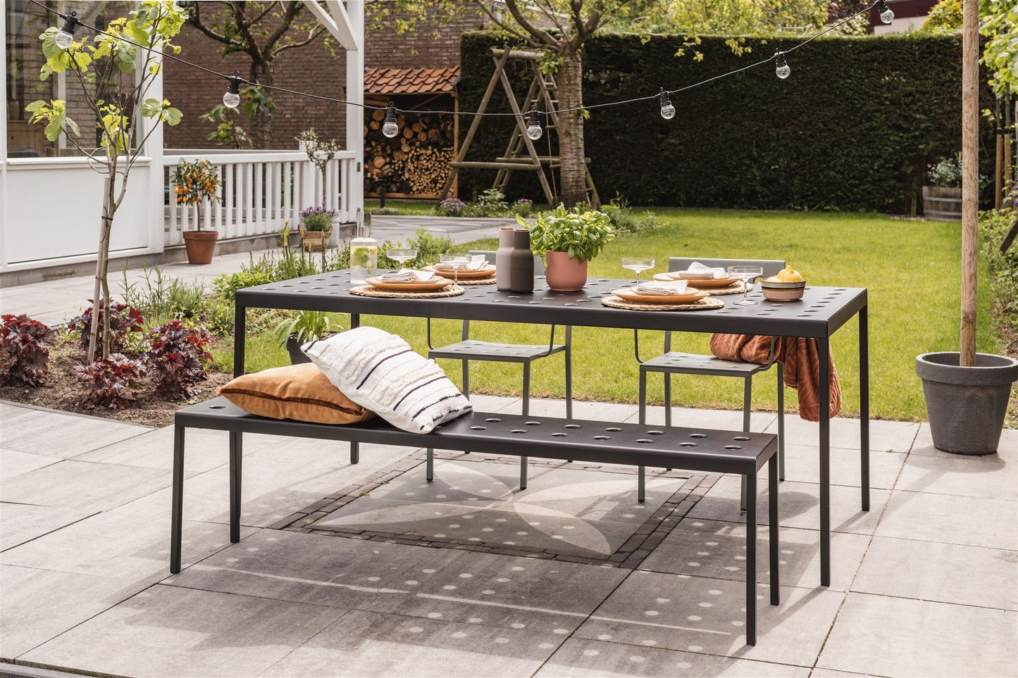 HAY Balcony tuintafel 190x87 cm anthracite