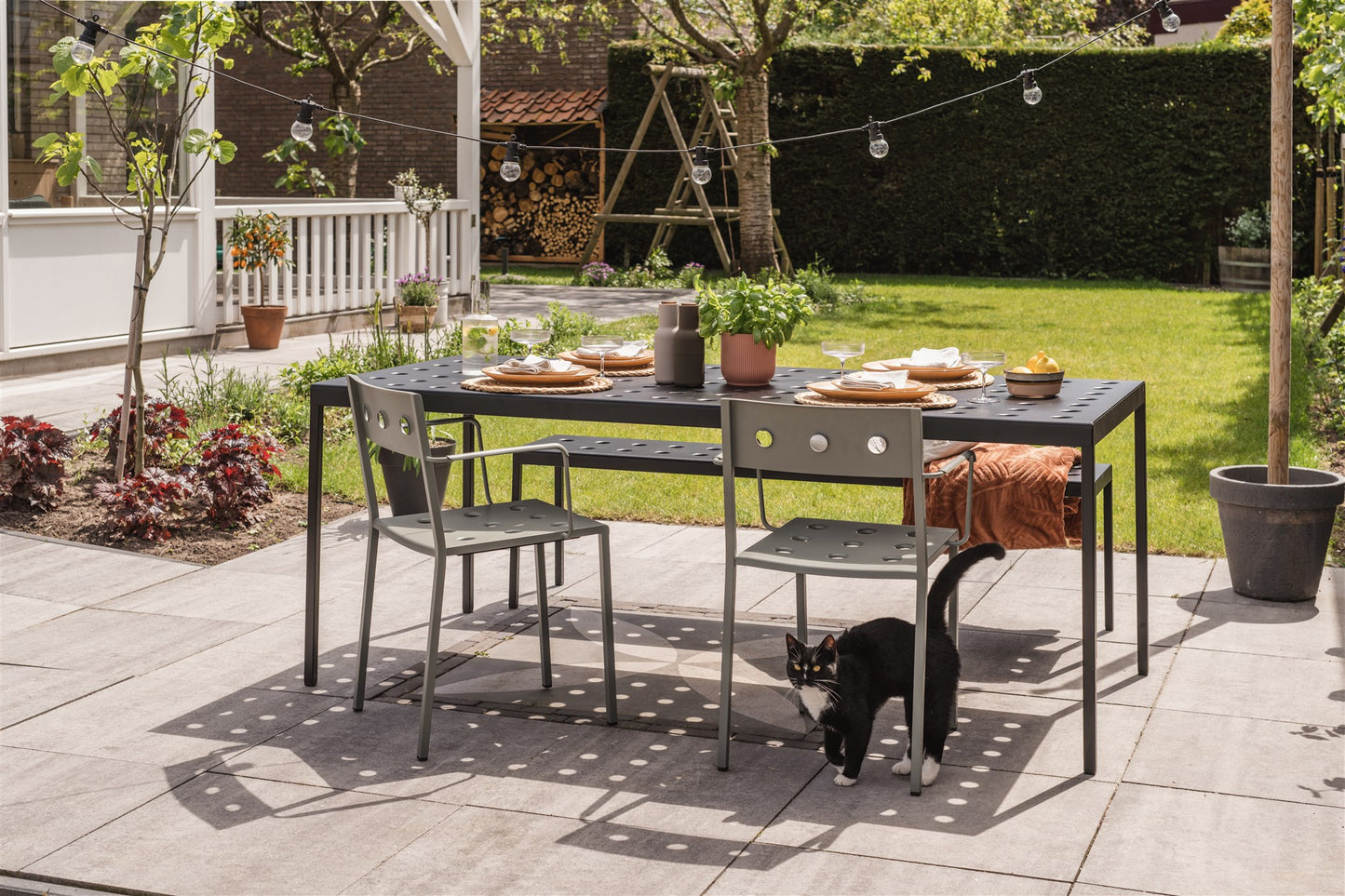HAY Balcony tuintafel 190x87 cm anthracite