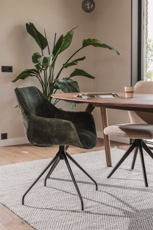 Comodo Carbina armstoel natural/taupe draaibaar