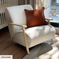 Kave Home Meghan fauteuil wit fleece