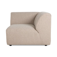 HKliving Jax bank Right End Boucle Taupe Beige