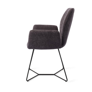 Jesper Home Misaki eetkamerstoel beehive black Almost Black