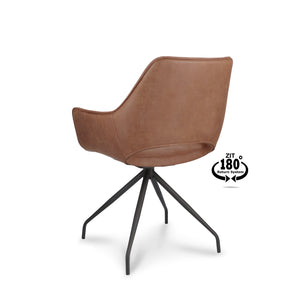 Breeze Nora eetkamerstoel Microleder Camel