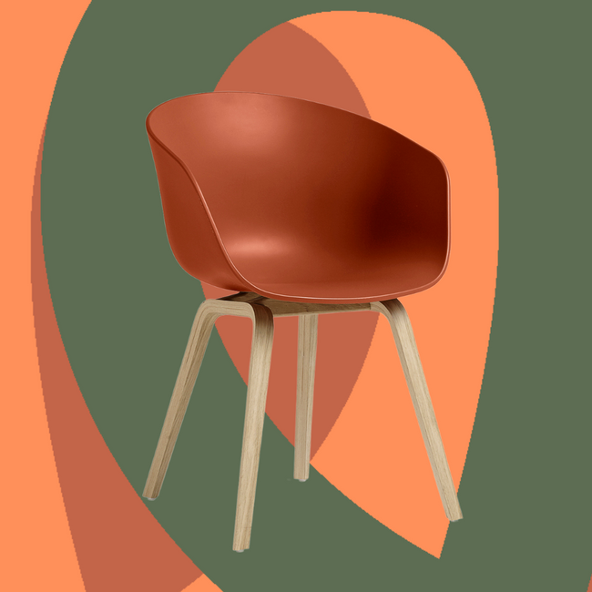 HAY About a Chair AAC 22 eetkamerstoel gelakt waterbasis orange - HAY About a Chair AAC 22 eetkamerstoel gelakt waterbasis orange