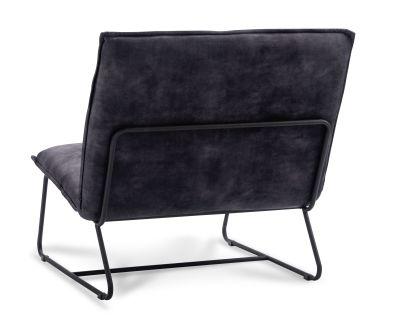 Comodo Roka fauteuil 1,5 zits fluweel antraciet - Comodo Roka fauteuil 1,5 zits fluweel antraciet