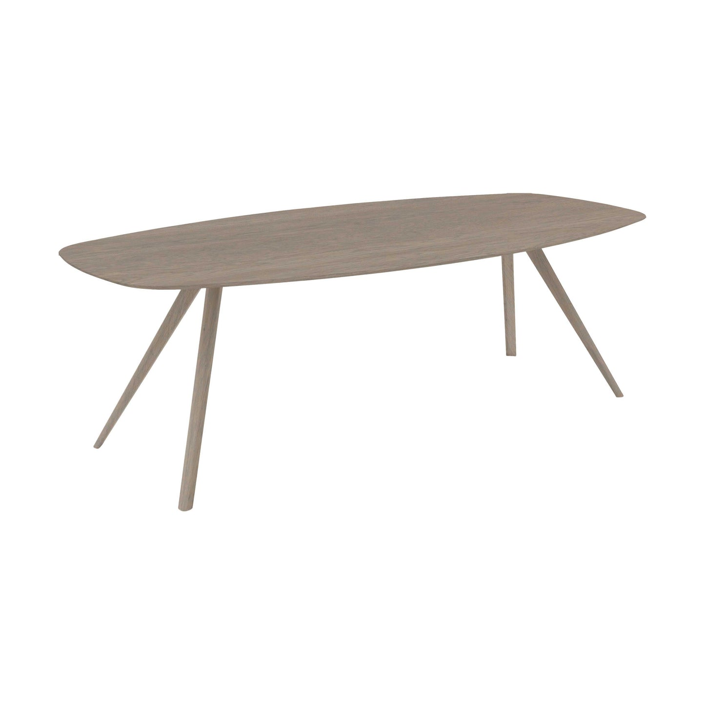 HelloTable Novum 30 eettafel Semi Ovaal 180x90 cm eiken royal grey