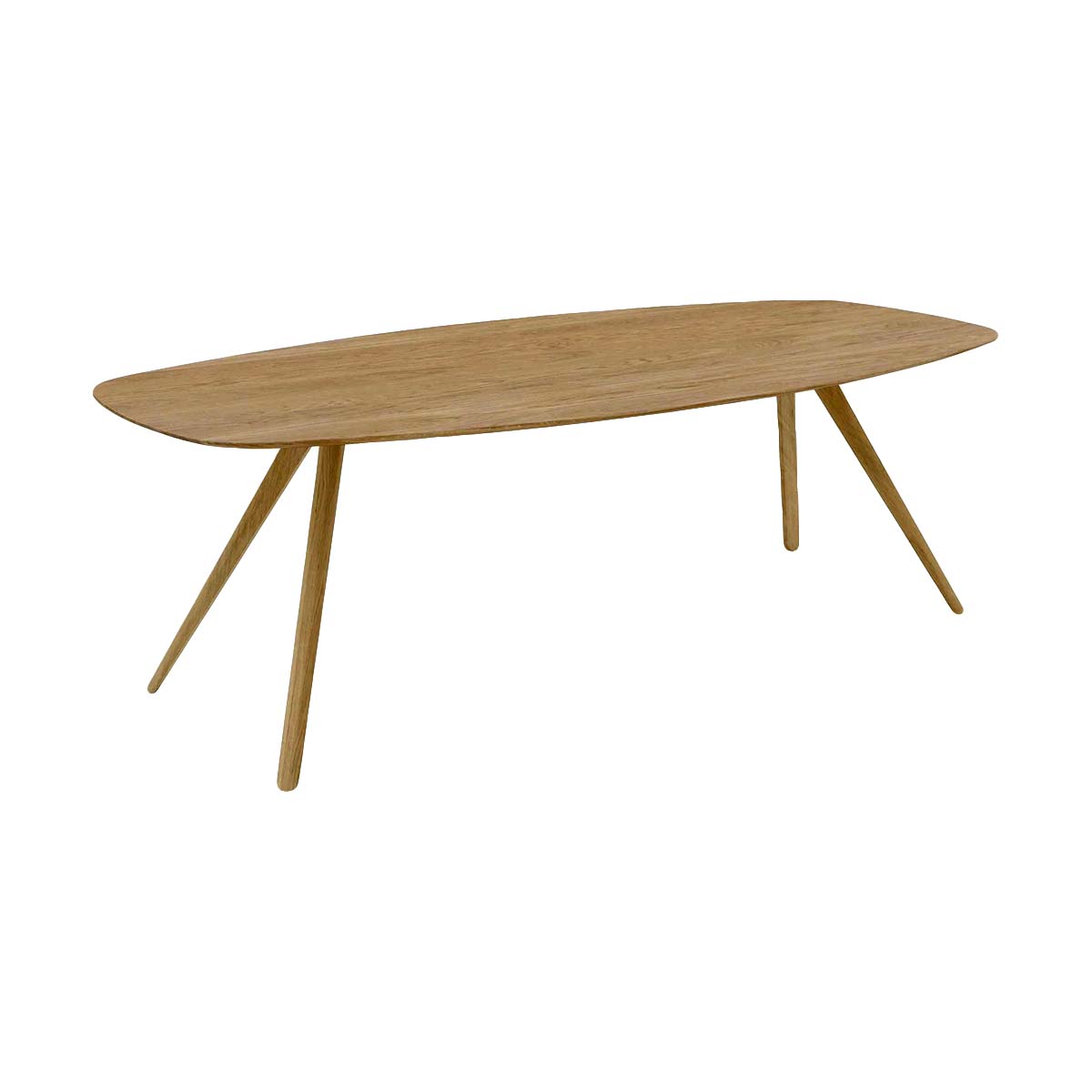 HelloTable Novum 30 eettafel Semi Ovaal 200x100 cm tabacco