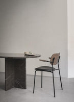 Audo Copenhagen Co Chair eetkamerstoel chrome met armleuning black oak