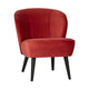 Woood Sara fauteuil fluweel Raspberry