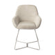 Jesper Home Kushi eetkamerstoel beehive steel Ivory Ivy